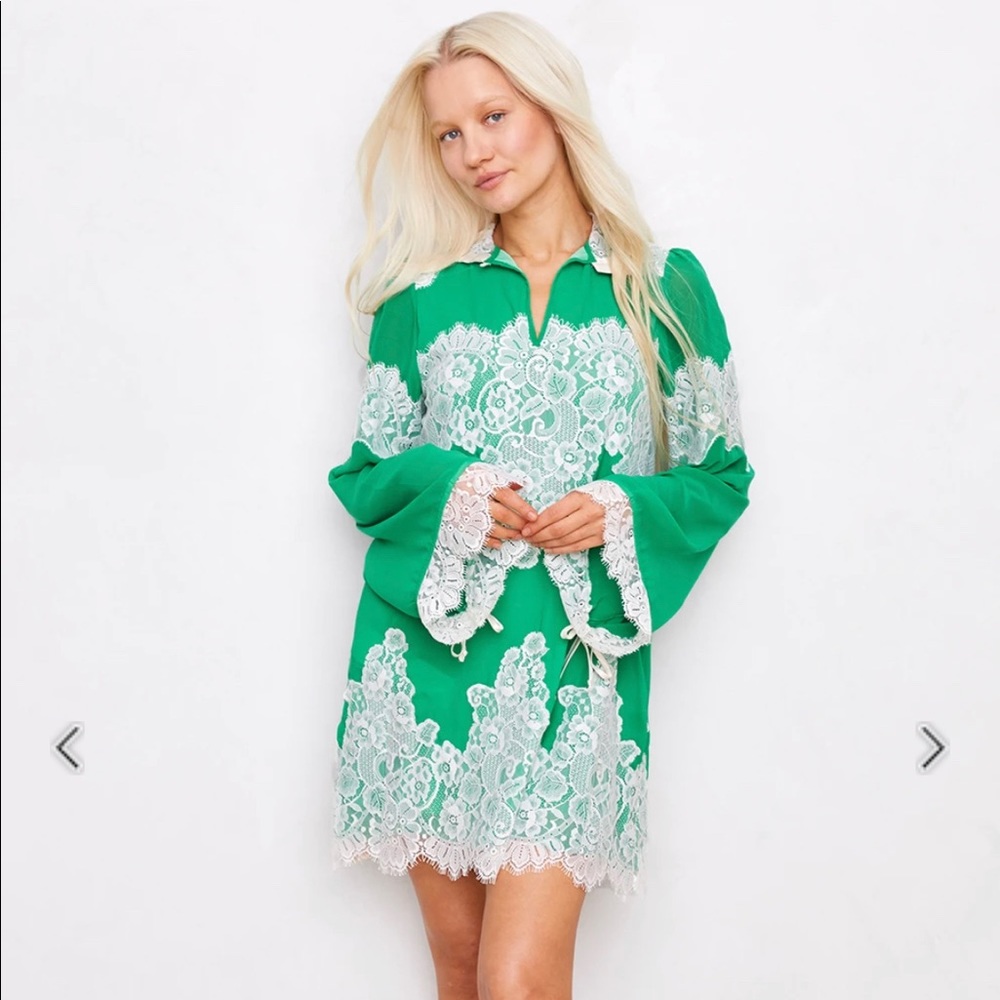We Are Hah Green Dress Medium